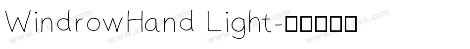 WindrowHand Light字体转换